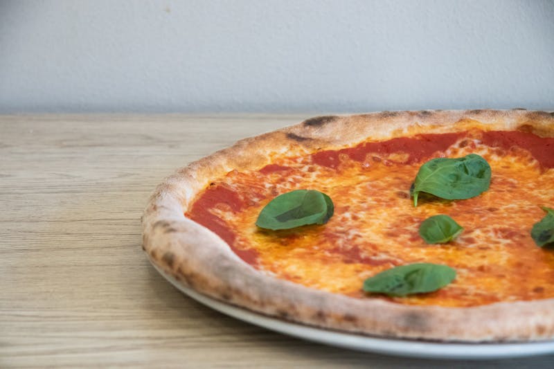 Margherita pizza — classic tomato and mozzarella
